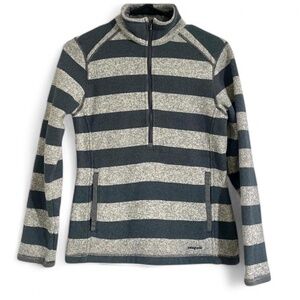 Patagonia Better Sweater Half Zip Striped Fleece Pullover